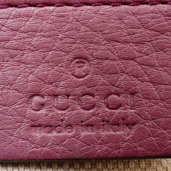 Gucci Soho Chain Shoulder Bag 336752 Leather Purple Women's GG Logo GUCCI - Picture 11 of 16